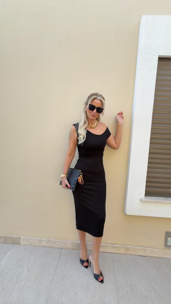 Modal Touch Siyah Elbise