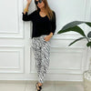 Nika Kadın Zebra Desen Pantolon