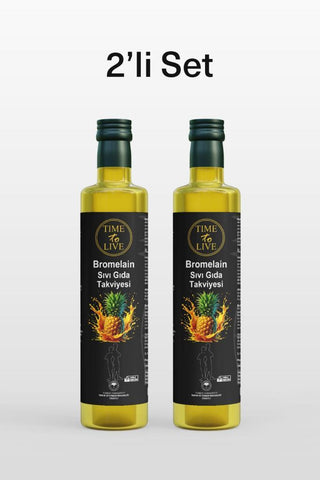 Ödem Savar Bromelain Sıvı Gıda Takviyesi 2 li Set