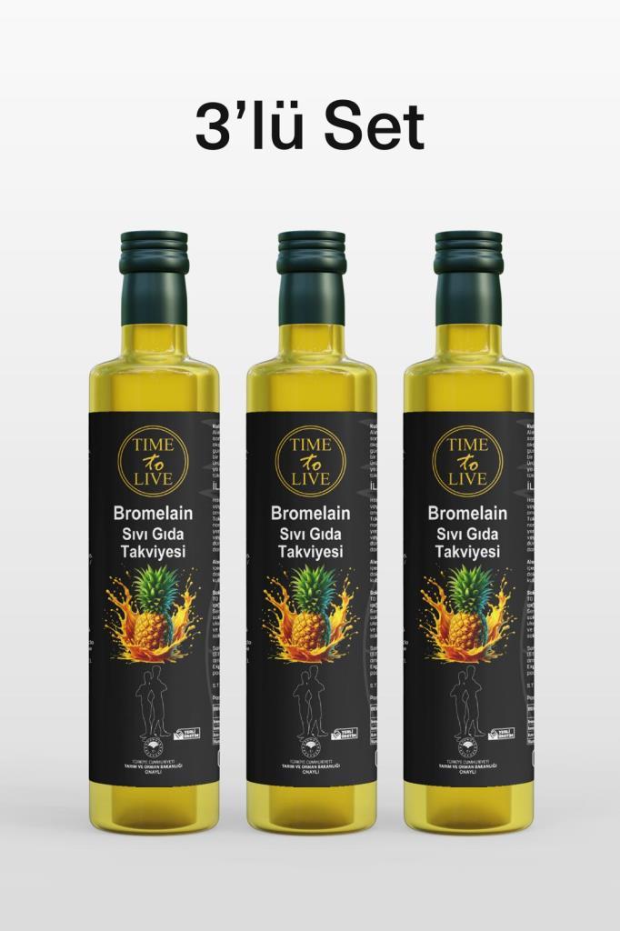 Ödem Savar Bromelain Sıvı Gıda Takviyesi 3 lü Set