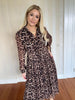 Punch Kahve Leopar Desenli Elbise