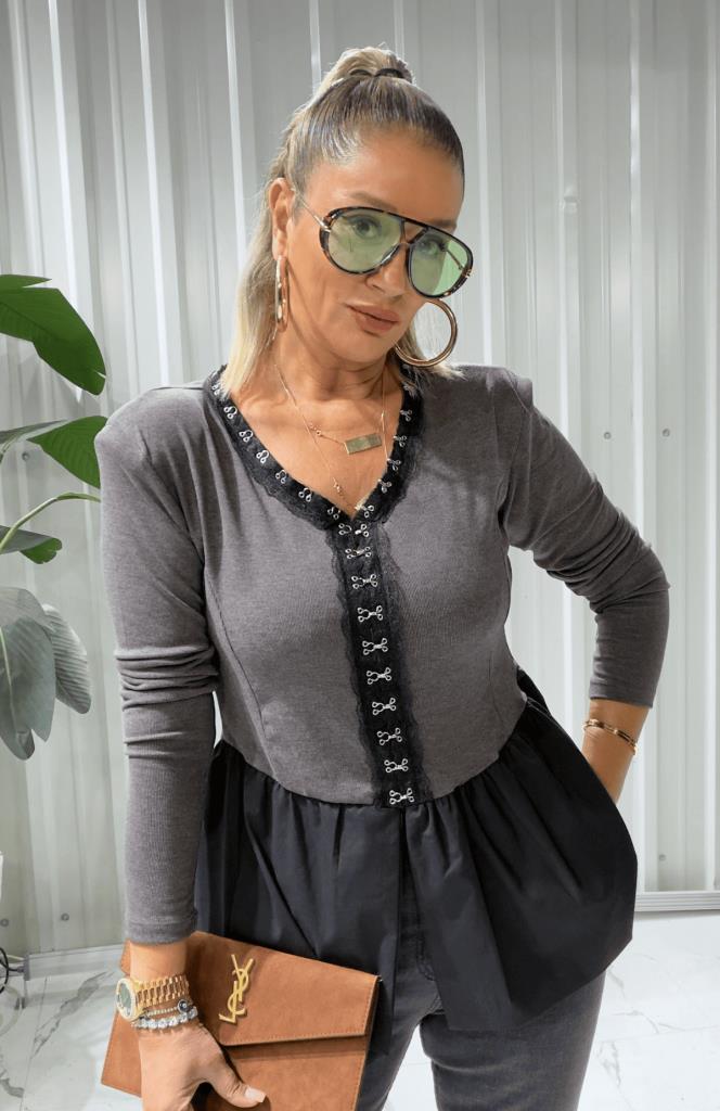 Rasela İthal Modal Bluz Kahve