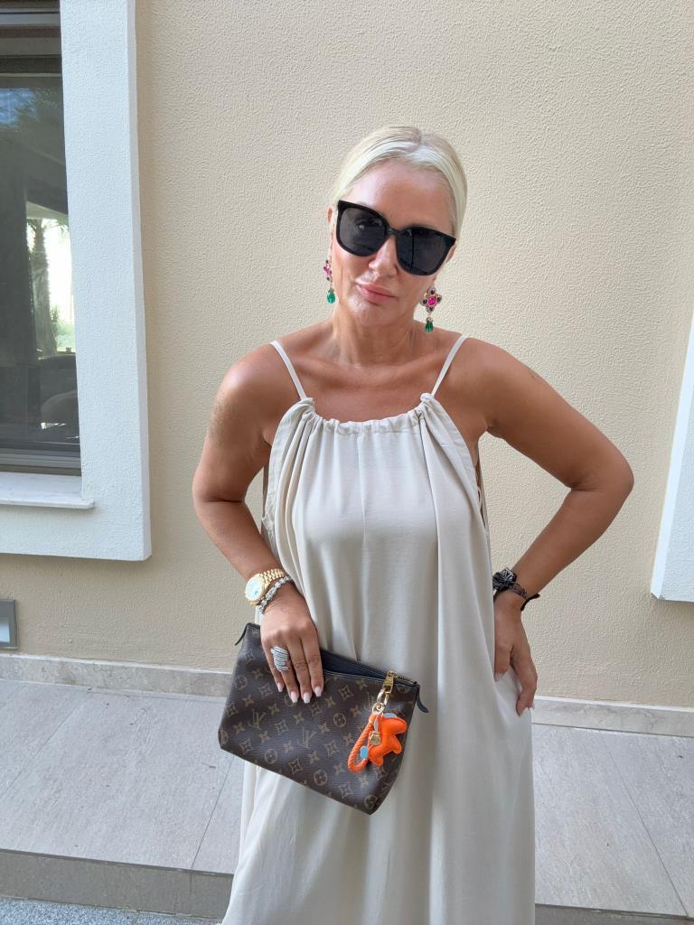 Regiu Taş Rengi Elbise