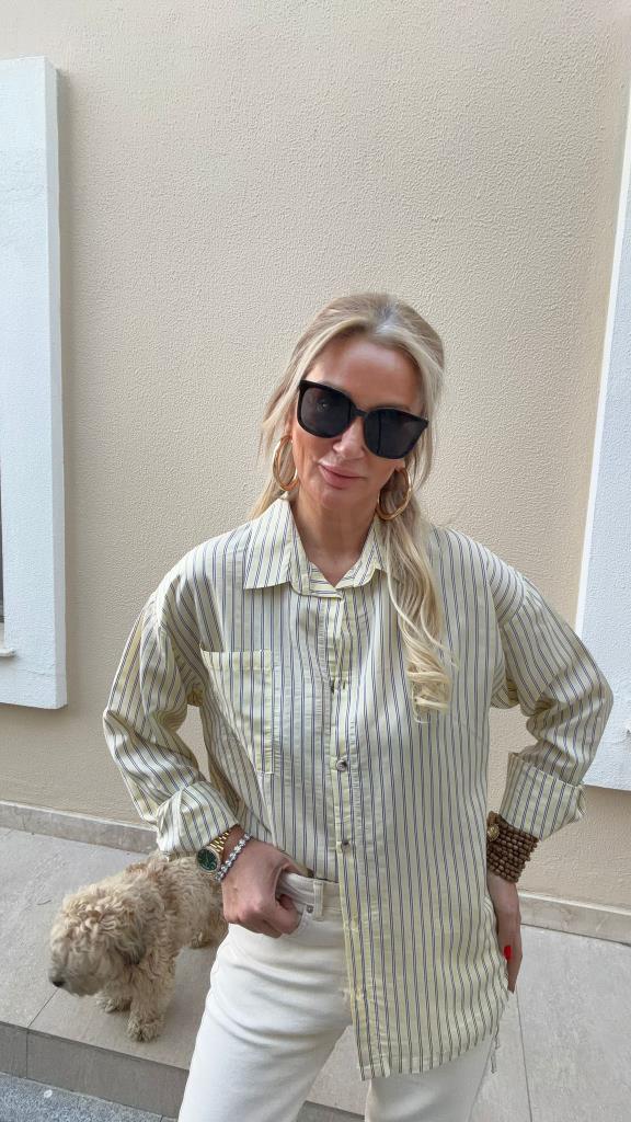 Riviera Sarı Çizgili Gömlek