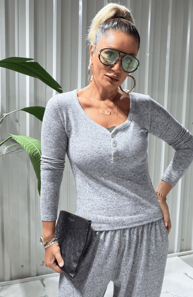 Rufy İthal Modal Yumoş Takım Gri