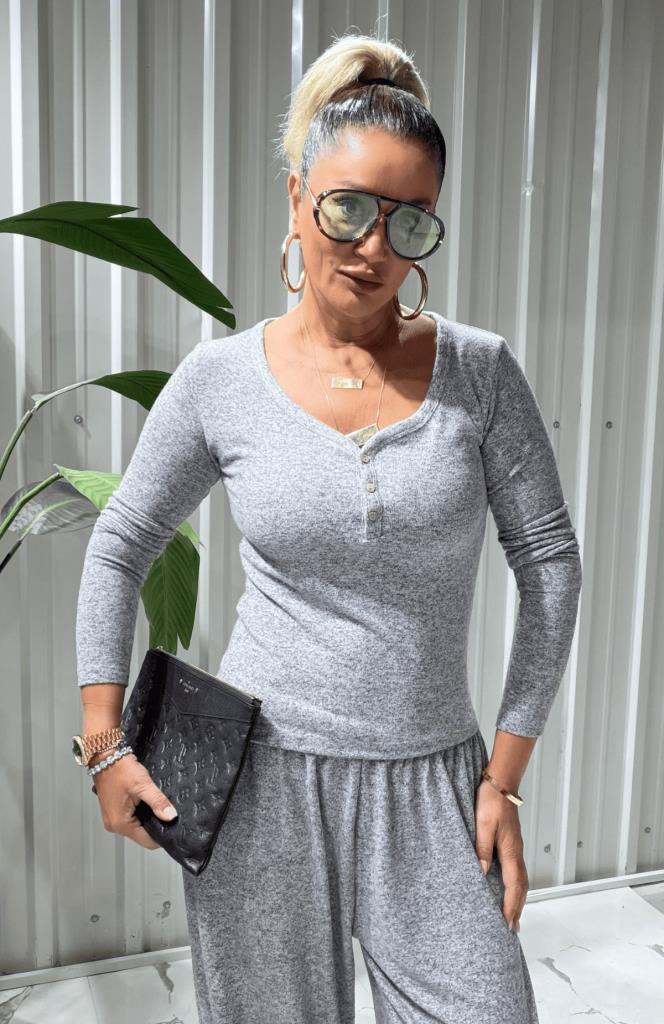 Rufy İthal Modal Yumoş Takım Gri