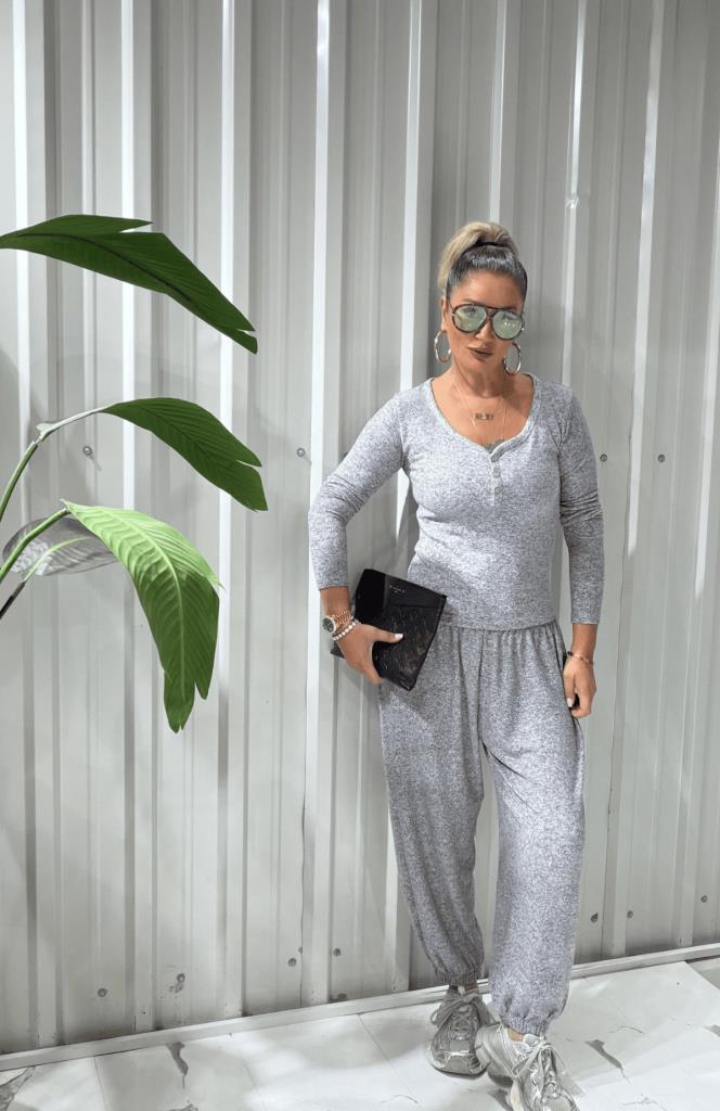 Rufy İthal Modal Yumoş Takım Gri