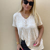 Sedy Ekru Zebra Desen T-shirt