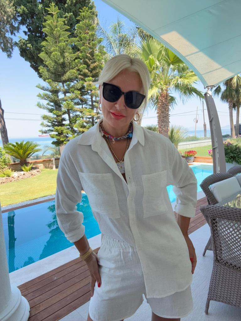 Selka Kadın Ekru Şortlu Takım