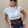 Şelwa Beyaz Dantelli Basic