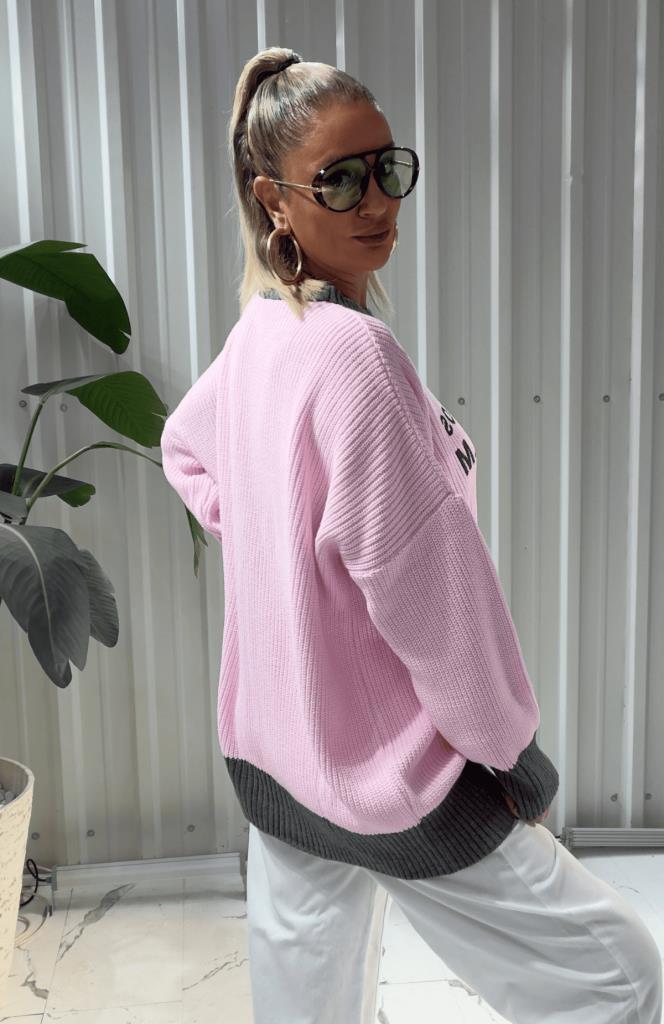 Stokholm Oversize Kazak Pembe