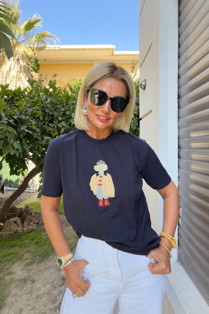 Tetty Nakışlı Tshirt Lacivert