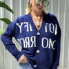 Tomorrow OversizE Hırka Lacivert