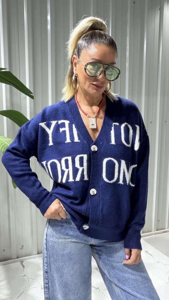 Tomorrow OversizE Hırka Lacivert