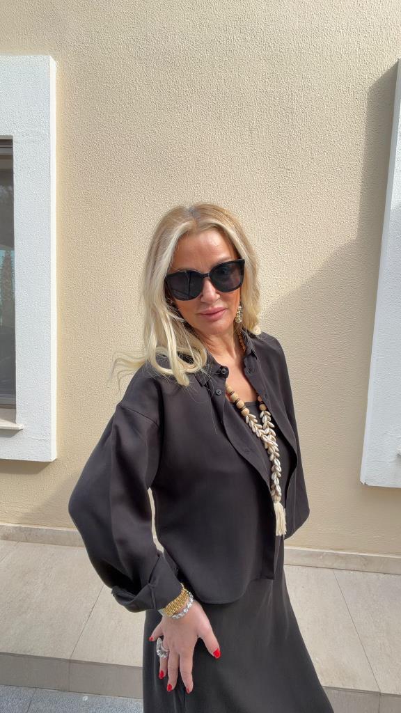 Urban Layer Siyah Gömlekli Elbise Set