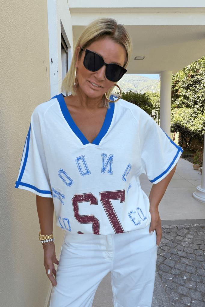 Vintage Oversize Thsirt Mavi