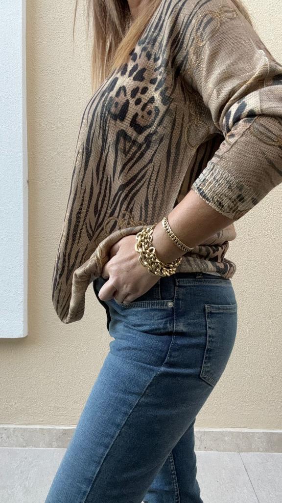 Vonel Tint Rengi Ful Likralı Jeans