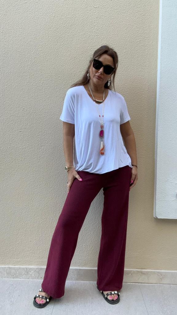 Wick Bordo Triko Pantolon