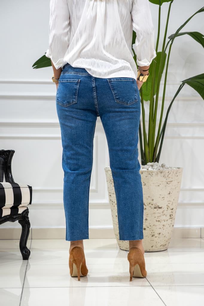 Wiens Kadın Açık Mavi Paça Kesik Kot Pantolon