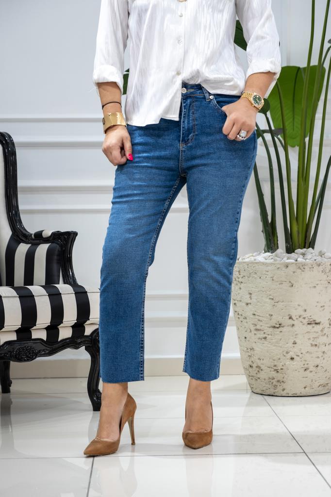 Wiens Kadın Açık Mavi Paça Kesik Kot Pantolon