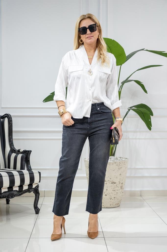 Wiens Kadın Füme Paça Kesik Kot Pantolon