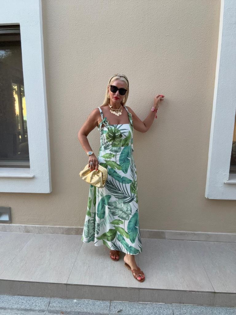 Worred Yaprak Desen Elbise