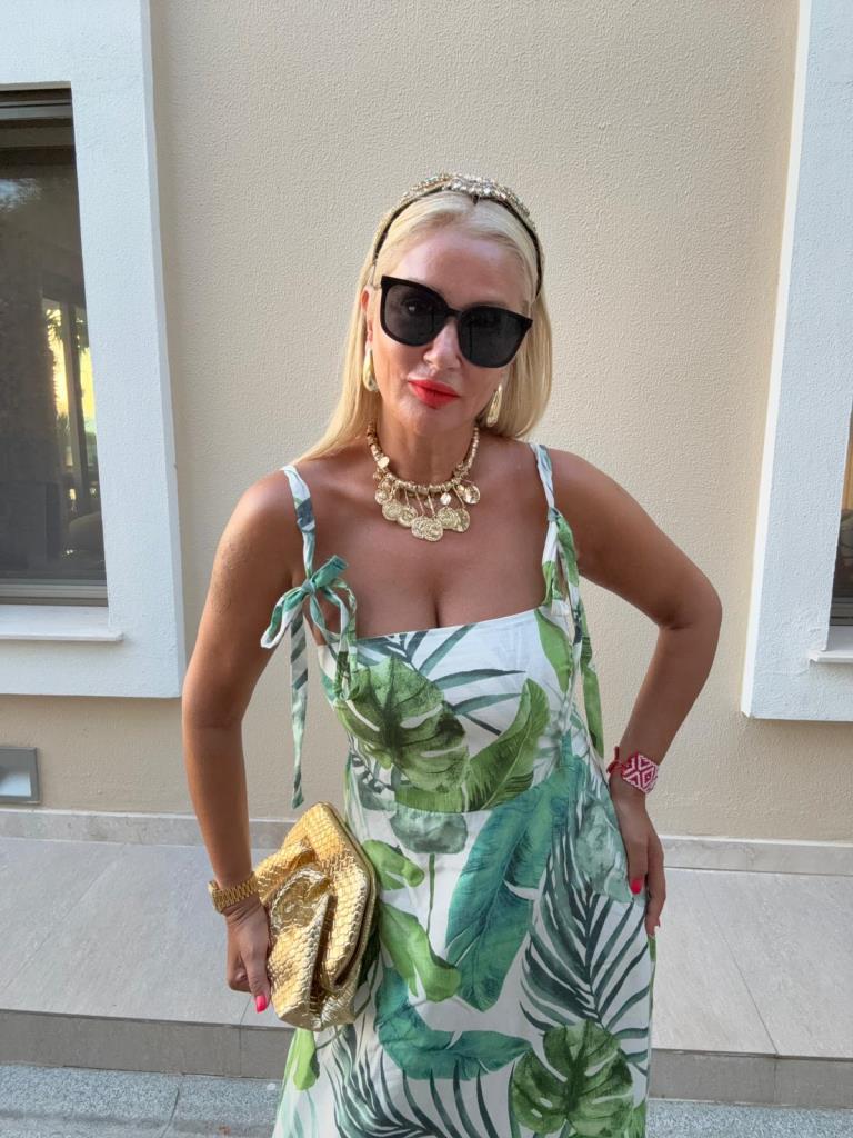 Worred Yaprak Desen Elbise