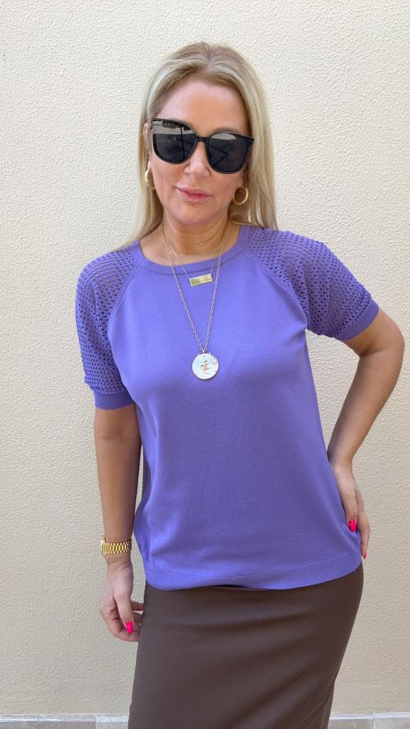 Zenya Mor Büyük Beden Triko