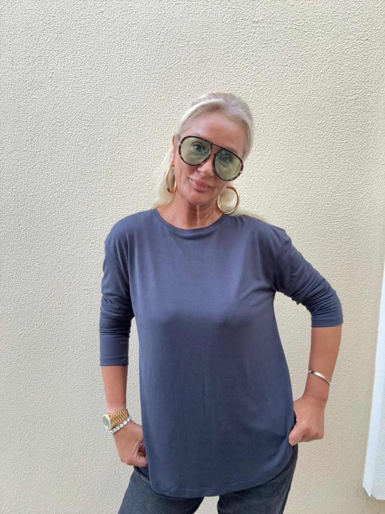 Zuby Biye Detaylı Antrasit Bluz