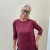 Zuby Biye Detaylı Bordo Bluz