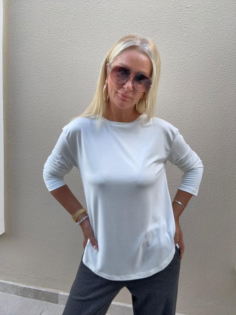 Zuby Biye Detaylı Ekru Bluz