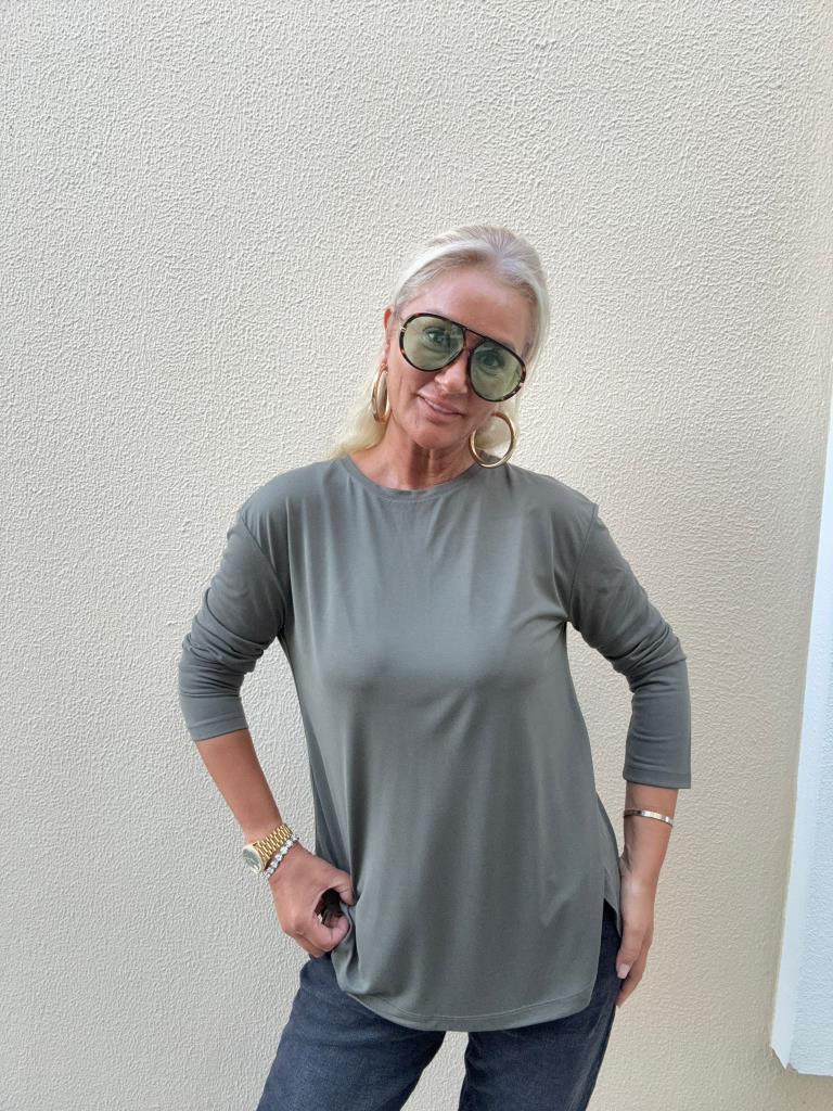 Zuby Biye Detaylı Haki Bluz