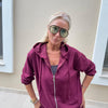 Zumba Bordo Fermuarlı Takım