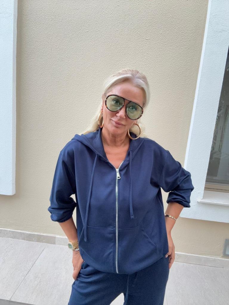 Zumba Lacivert Fermuarlı Takım