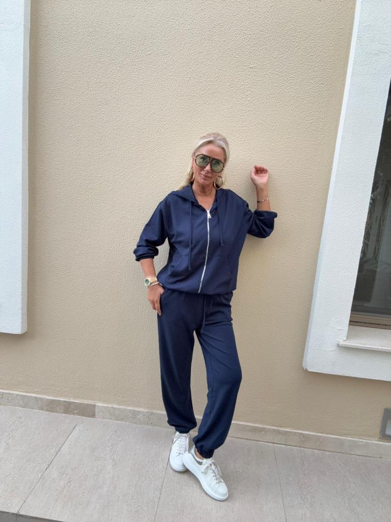 Zumba Lacivert Fermuarlı Takım