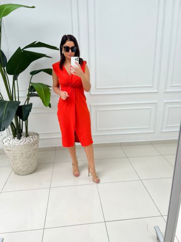 Carin Orange Elbise