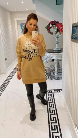 Dream Queen Camel Sweat Elbise