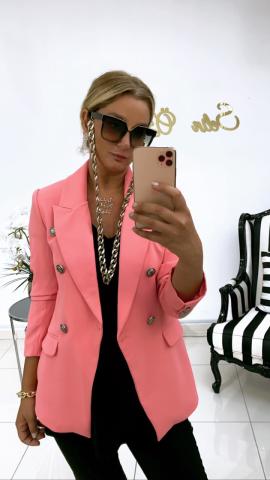 Aliza Toz Pembe Blazer-